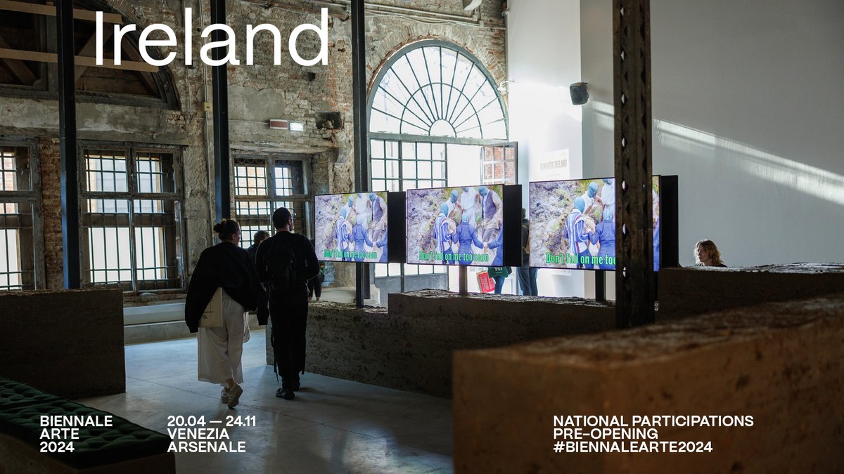 La Biennale di Venezia (@la_biennale) on Twitter photo #BiennaleArte2024 | #PreOpening National Participations
18.04, 11:30
IRELAND (<a href="/irelandatvenice/">Ireland at Venice</a>)
ROMANTIC IRELAND
Arsenale
-2 days to #ForeignersEverywhere
Find out more and buy your ticket → bit.ly/Biennale_Arte2… #BiennaleArte2024 | #PreOpening National Participations
18.04, 11:30
IRELAND (<a href="/irelandatvenice/">Ireland at Venice</a>)
ROMANTIC IRELAND
Arsenale
-2 days to #ForeignersEverywhere
Find out more and buy your ticket → bit.ly/Biennale_Arte2…