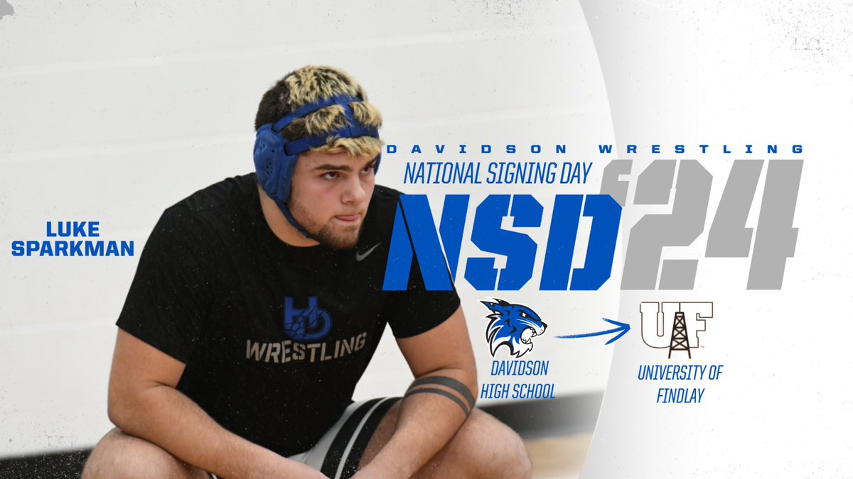 Congratulations to Luke Sparkman , as he will continue his Academic and Wrestling career at the University of Findlay! They are getting a good one !! @hd_athletics @OhioMatMedia @InsideThe360 @UofFWrestling @hdvfootball