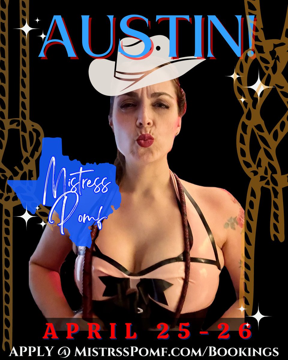 ✨Book your BDSM / Femdom Fetish Session with Me in Austin! ~ April 25 & 26th ✨ MistressPomf.com/Bookings