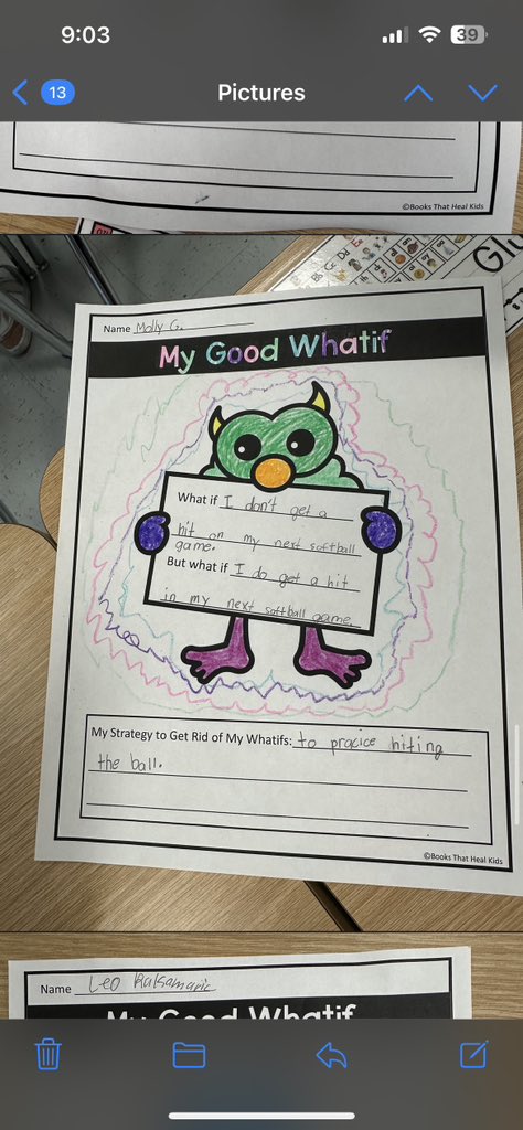 2nd grade learned about anxiety from the book “The What Ifs”. We discussed how we can change our thoughts to “what if things can go right instead of going wrong?”

The lesson ended with a “My Good Whatifs” activity 😊 #wiproud <a href="/wicounselors/">West Islip Counseling</a>