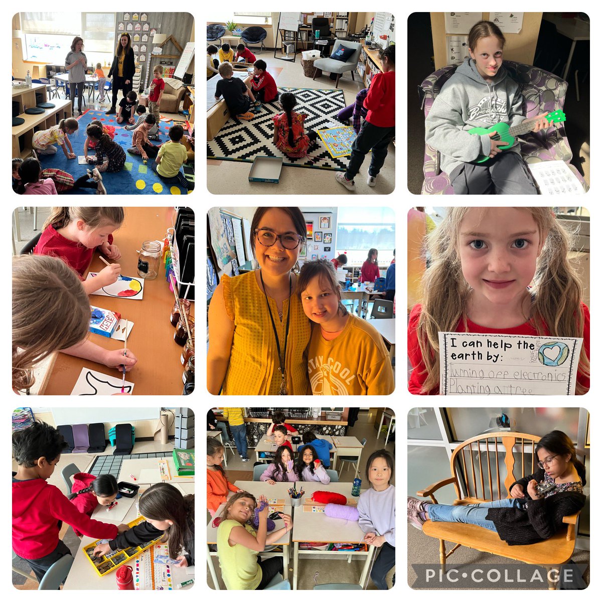 mrsbuccino's tweet photo. What a beauty of a day for our Earth Hour at St. Stephen! Stallions were making music, playing math games, crafting and painting throughout the school. We are learning about conserving energy and making a difference with a lights out & teach free block. #STEgreen https://t.co/OI7fcX5LKc