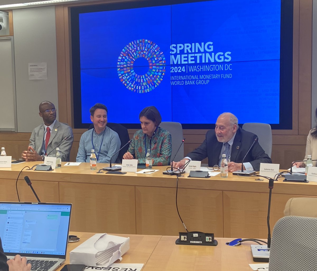 Few things at #IMFMeetings impress me, an event with 2 nobel laureates discussing the importance of taxing the rich does! Kudos to <a href="/OxfamIFIs/">Oxfam Washington DC</a> for putting together stellar panel with <a href="/JosephEStiglitz/">Joseph E. Stiglitz</a> <a href="/DufloEsther/">Esther Duflo</a> &amp; <a href="/gabriel_zucman/">Gabriel Zucman</a> As always, #taxtherich #fightinequality