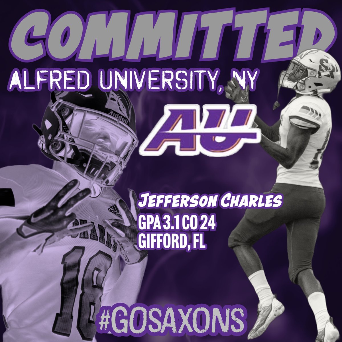 SRHS_Football1's tweet photo. CONGRATULATIONS @jeff_charles26 #SharkNation is proud of you!! @AUSaxonFootball @Shark21T @SRHS_Sport @SDIRC_SUP https://t.co/fR8Y2Ke44a