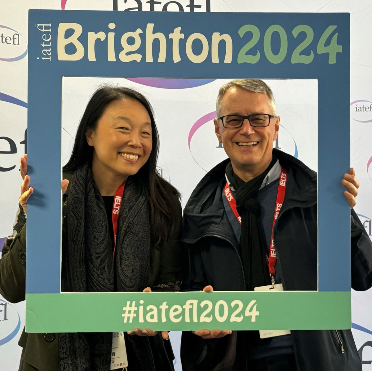 TIRF Trustees Joan Kang Shin and Nick Saville have made their way to IATEFL 2024 in Brighton! iatefl.org/conference/bri…