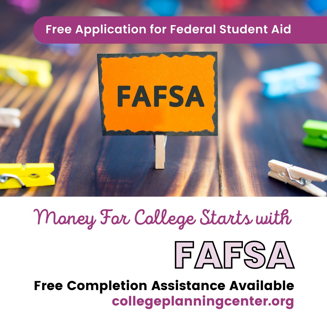 Have you filled out your #FAFSA yet? Do you have questions about the form or need assistance filling it out? @RIStudentLoan @CPCRI offers FREE completion assistance for students & families. Visit collegeplanningcenter.org to schedule an appointment!