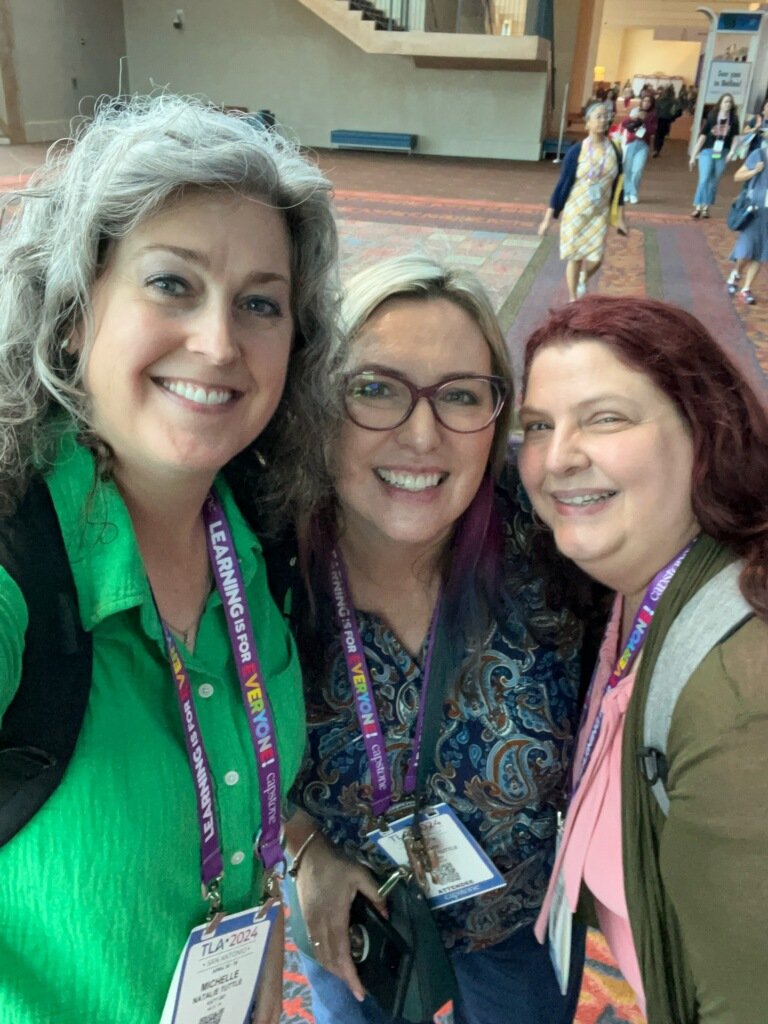 Elsik Librarians are learning lots at TLA 2024. And we got to hang out with one of the presenters! ❤️ @TXLA @Alief_Libraries @ElsikNGCRams @TompkinsLibrary #tla2024