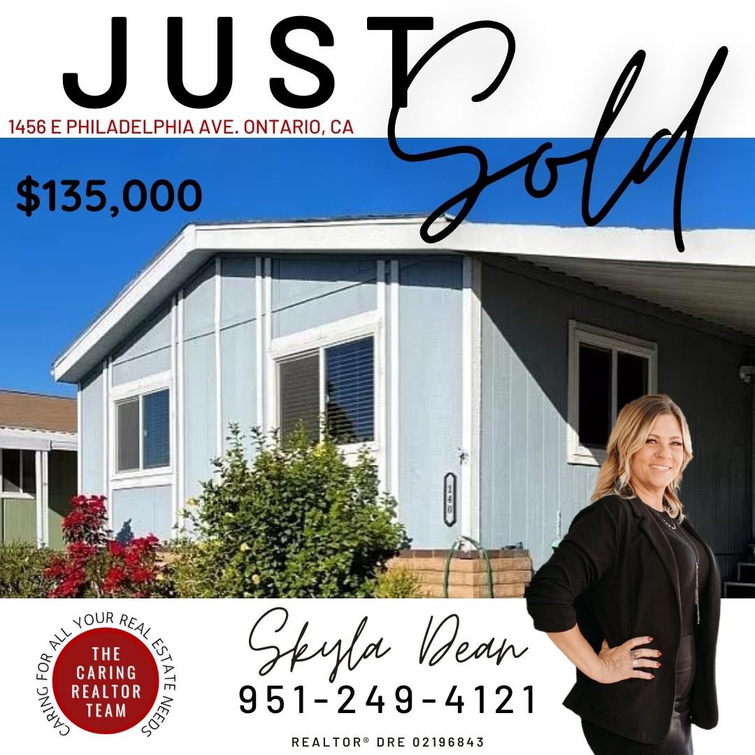 ✨JUST SOLD✨

💎 SKYLA DEAN
🏡 REALTOR®
♥️ The Caring Realtor Team
☎️ 951-249-4121
Office: 951-783-4035
📧 Skyla@caringrealtor.com
▪️DRE# 02196843
skyla.caringrealtor.com

#sellyourhome #homebuying #homesellers #listingagent #realestateexpert #realtorlifestyle #buyingahome