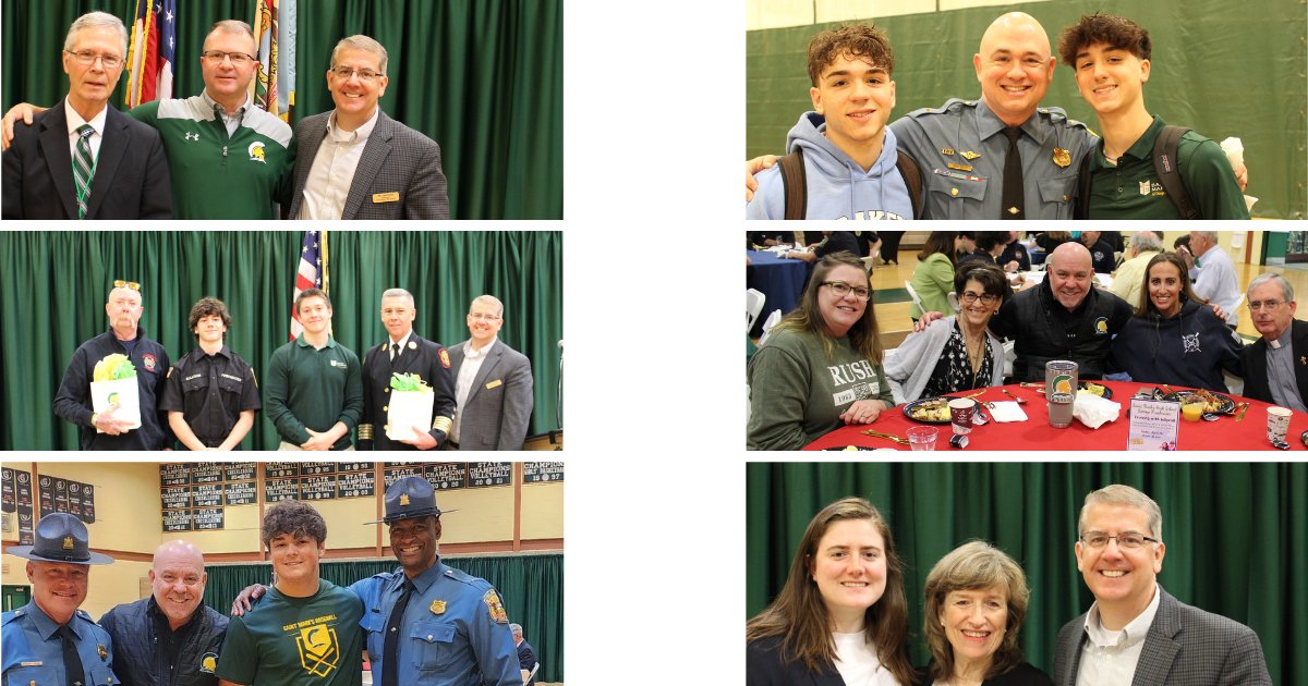 The @saintmarkshs community was pleased to welcome and honor first responders at our 2nd Annual Everyday Heroes Breakfast. #SaintMarksHS #spartanstrong #everydayheroes