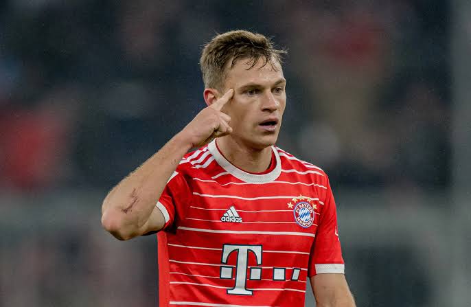 Joshua kimich with a goal for Bayern. #BAYARS