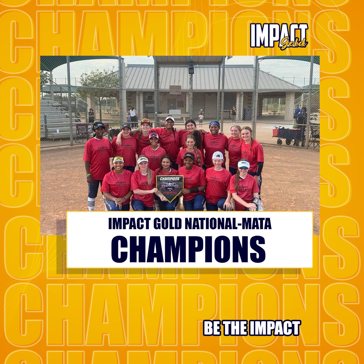 Congratulations to Impact Gold National Mata for going UNDEFEATED! They are the TFL Junior CHAMPIONS!! Great job, ladies! #betheimpact #goldblooded #impactgoldnationalmata