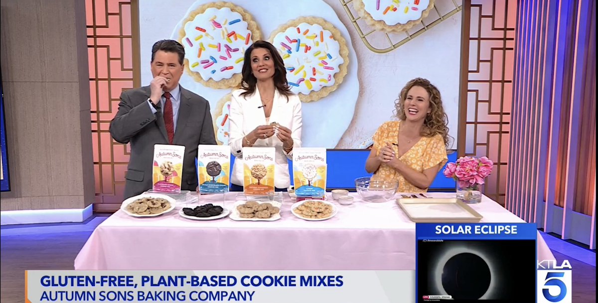 ICYMI: Watch @AudreyEDunham on @KTLA talking all things Autumn Sons Baking Co. - super easy, decadent and amazingly top 9 allergen free cookie mixes! youtu.be/15MUuZbhXYs?si…