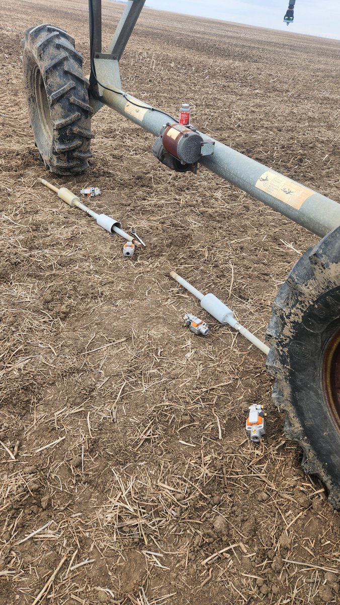 Before this last minute snow, I was able to get back into the field to continue my maintenance of my pivots. Rebuilding some drive trains after 20 plus years of service Need to keep the #Irrigation going as it might be my only crop to harvest again #plant24