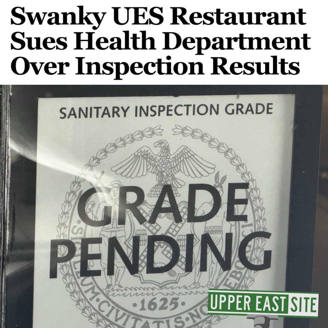 An Upper East Side fine-dining spot is suing the City over what it believes are unwarranted sanitary violations. uppereastsite.com/swanky-ues-res…