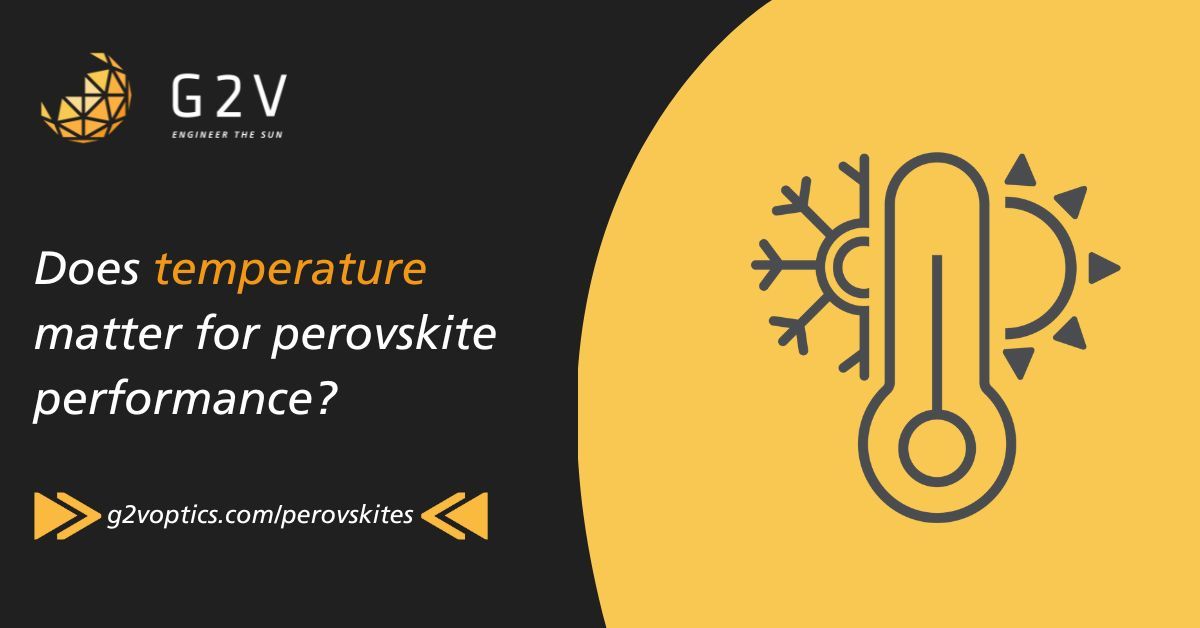 Are Perovskite Solar Cells’ Efficiencies Temperature Dependent? Find out in our Perovskite article linked below! #Photovoltaics, #EngineeredSunlight, #Perovskites, #Chemistry buff.ly/447RPY3