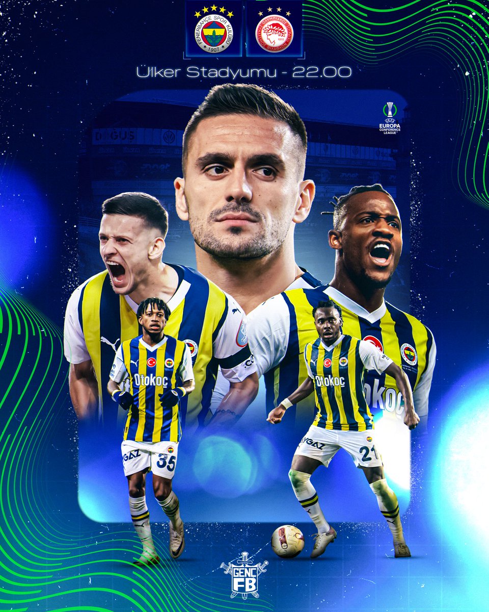 🔥 #FenerinMaçıVar
🏆 UEFA Konferans Ligi Çeyrek Final 2. Maç (2-3)
🆚 Olympiakos  
🗓️ 18 Nisan Perşembe  
🕣 22:00
📍 Ülker Stadyumu 
📲 #SALDIRFENER