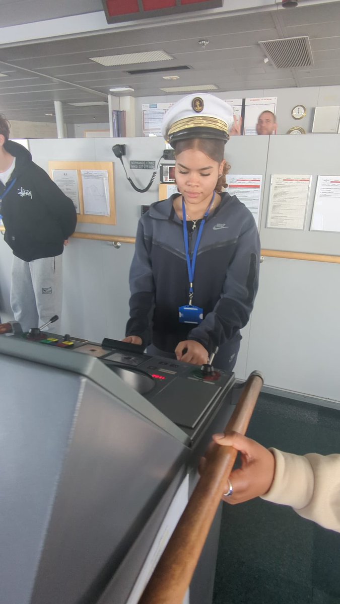 Aye aye captain. Our students charmed their way to steering the ferry to France 🇫🇷 #adventure #schooljourney #deptford #lewisham #funtimes