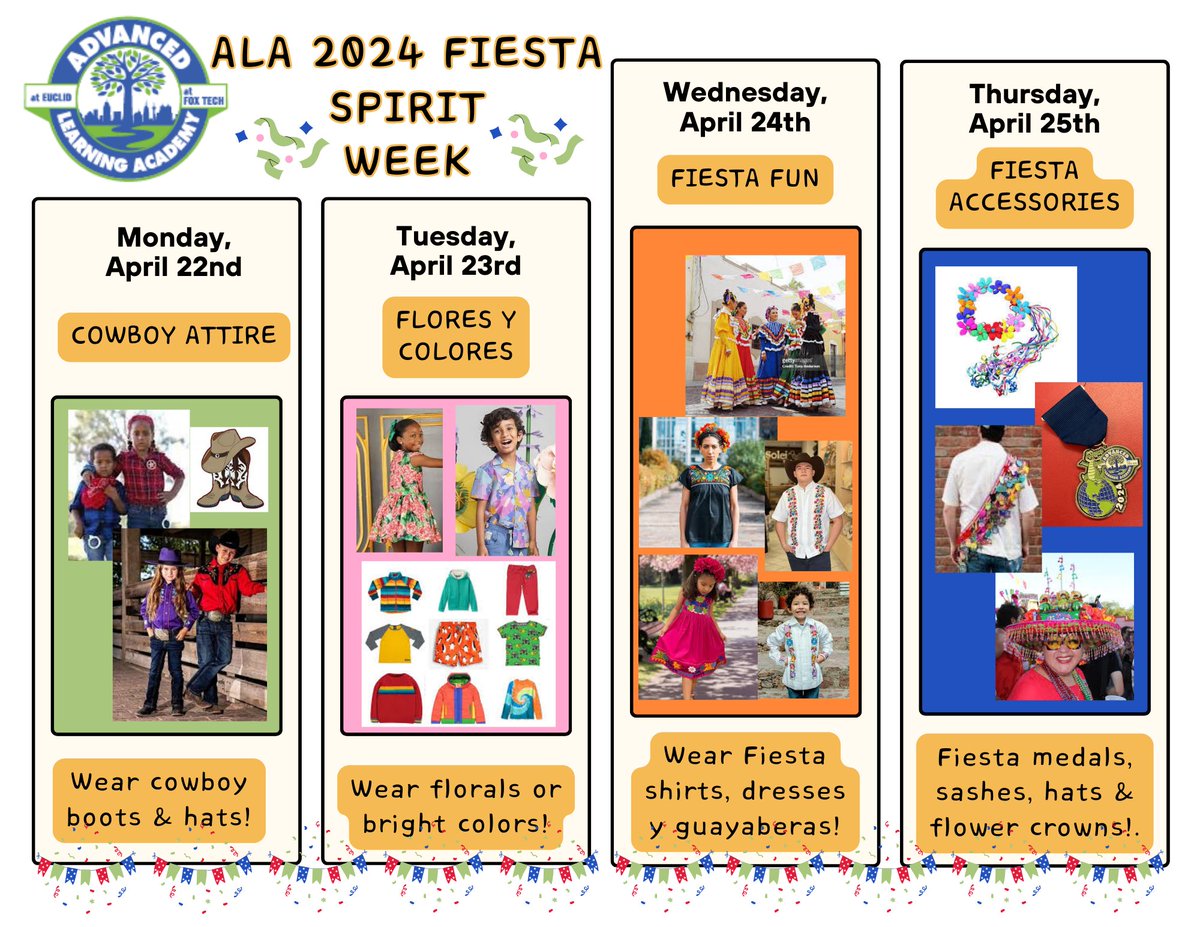 ALA 2024 Fiesta Spirit Week! 🪅🐊