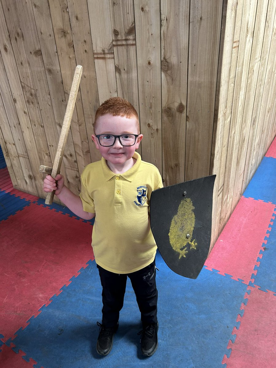 Some very energetic sword fighting on our trip! <a href="/MuirhousePS/">Muirhouse PS&Nursery</a>