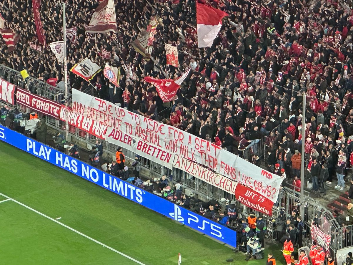 FinancialFairpl's tweet photo. In 2014, when Bayern Munich subsidised tickets for their travelling supporters at Arsenal, #FCBayern president Uli Hoeneß told: "We do not think the fans are like cows, who you milk. (...) That's the biggest difference between us and England.” https://t.co/rLcXuCu3RQ