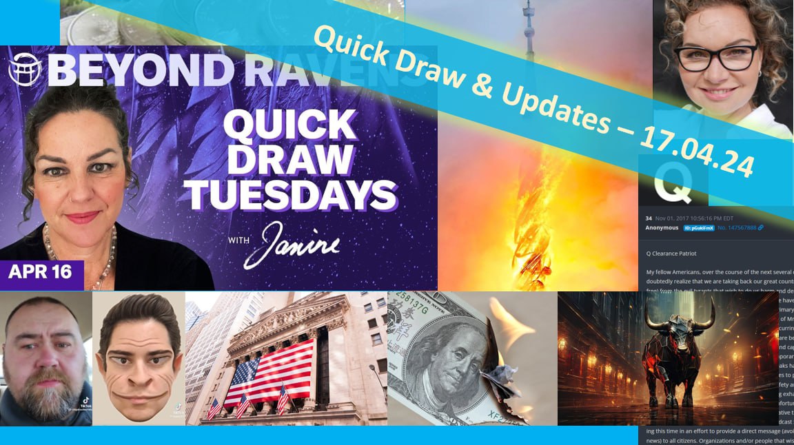 🔎 QUICK DRAW & UPDATES vom 17.04.2024 📽🔮✨ 55 min (25 min Übersetzung) u.a. Börsenbrand, Dämonengesichter, Schwab-Verhaftung, Israel-Angriffe, Wallstreet-Kontrolle, Game over Government, Trump, Q 👉🏻 Zum Video: rumble.com/v4q1795--quick… Originalvideo rumble.com/v4pmot8-beyond……