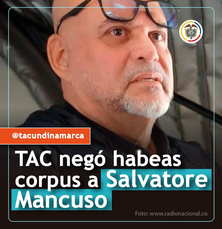 tacundinamarca's tweet photo. 🟠 @tacundinamarca negó habeas corpus a Salvatore Mancuso Gómez, quien pretendía su Libertad Transitoria, Condicionada y Anticipada. 

Más detalles 👉 https://t.co/ZXfVHg9c1w https://t.co/OLewQ0hoOn