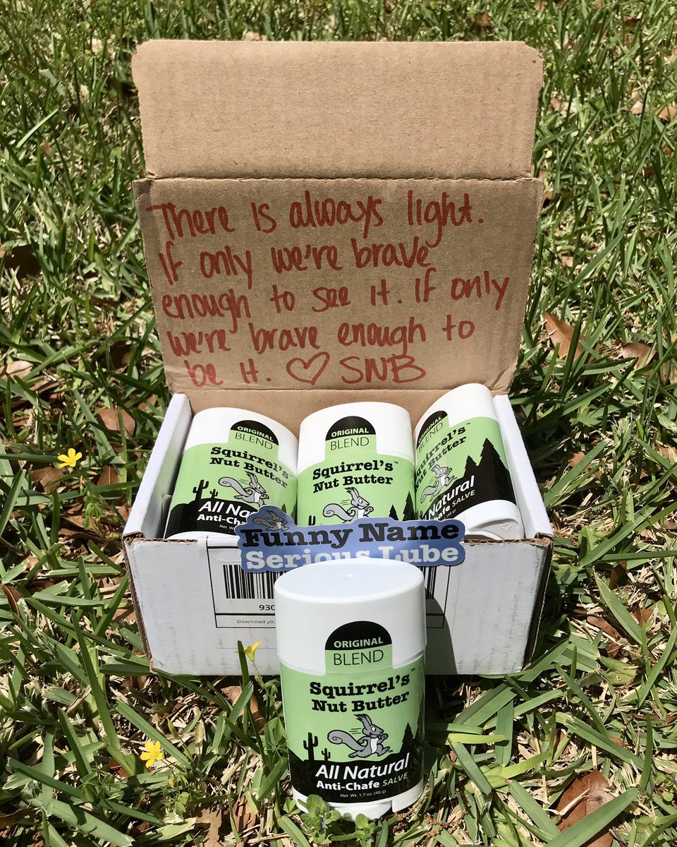 wortholomew's tweet image. Timber always knows what to say—and how to keep the chafe away.

Thanks for the positivity and the #GoodMailDay, @squirrelsnutbut! Visit squirrelsnutbutter.com, and Timber will help you too. 🐿

#SquirrelsNutButterAdventureTeam #SNB #LubeLife #AntiChafe #RunChat #WeRunSocial