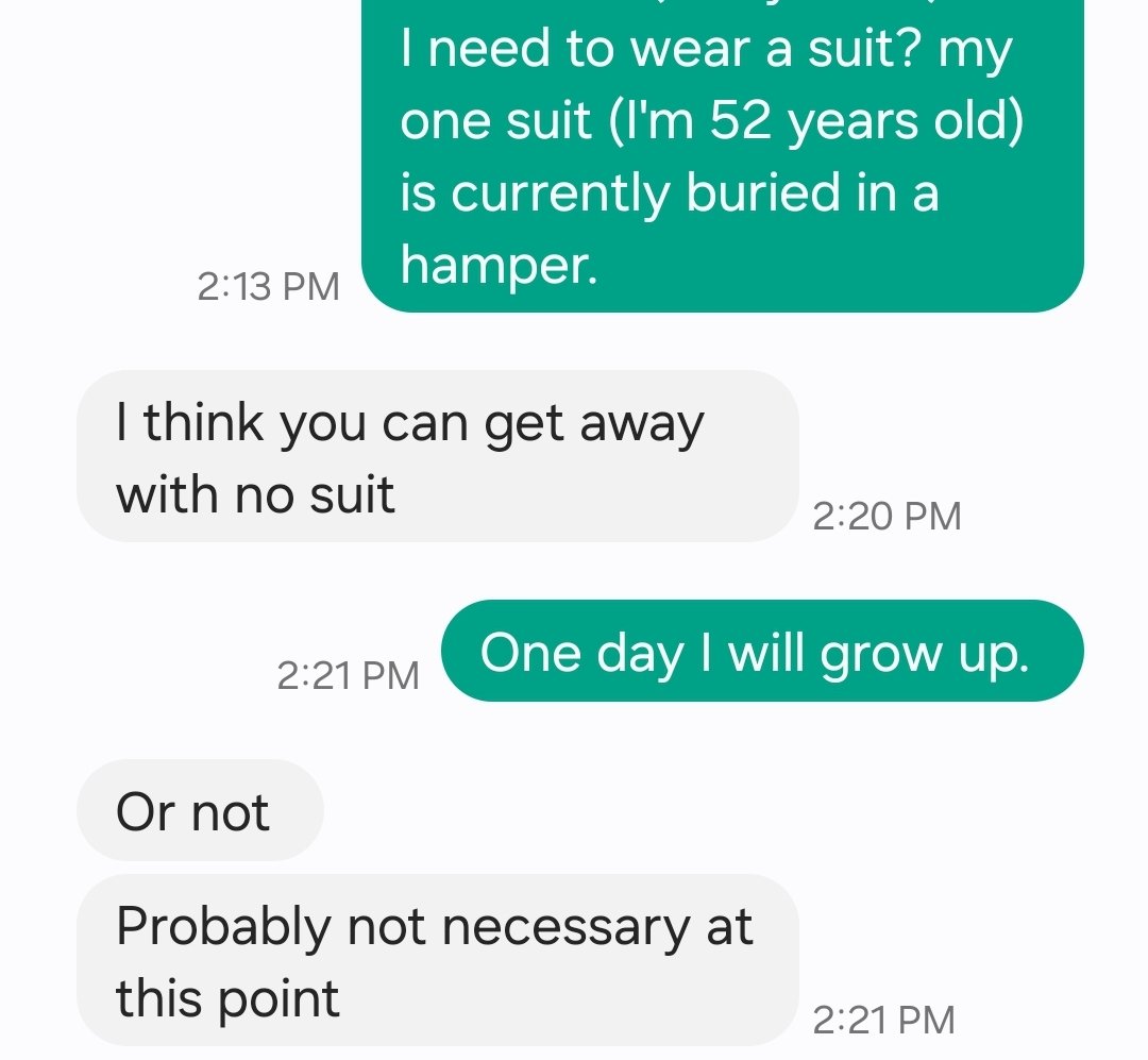 Snippet of a conversation with a lifelong friend of mine. I'm in the green. And he's 100% correct.