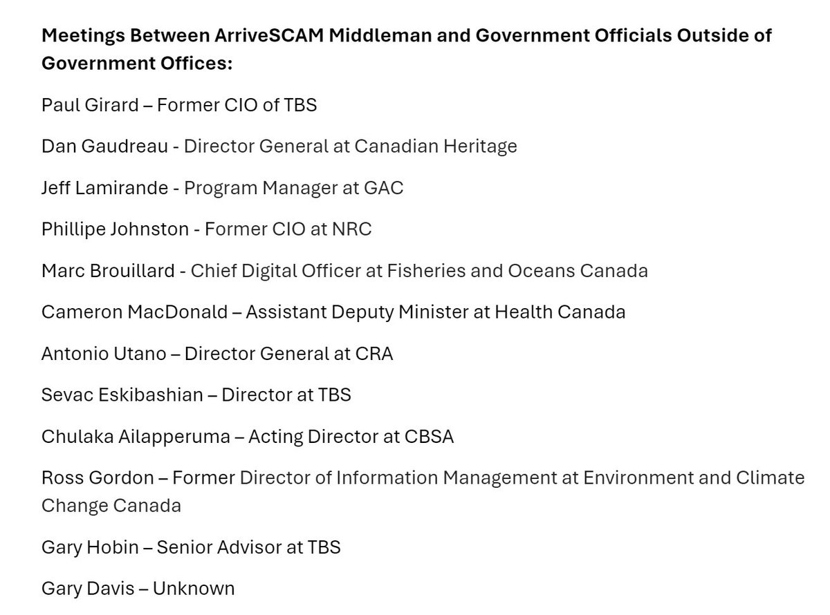 BREAKING Government officials were taking meetings with GC Strategies outside of government offices. This is not normal. Where did they meet? What did they discuss? Did they discuss contract values?