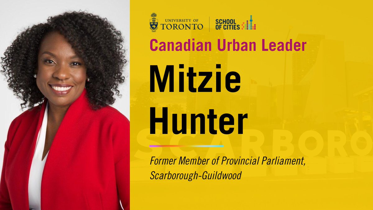 We're thrilled to welcome @MitzieHunter as a new member of our Canadian Urban Leaders program. During her time with us, she will look at the intersection of #housing needs and #immigration growth across Canada. Check back often to follow her work! 🌟