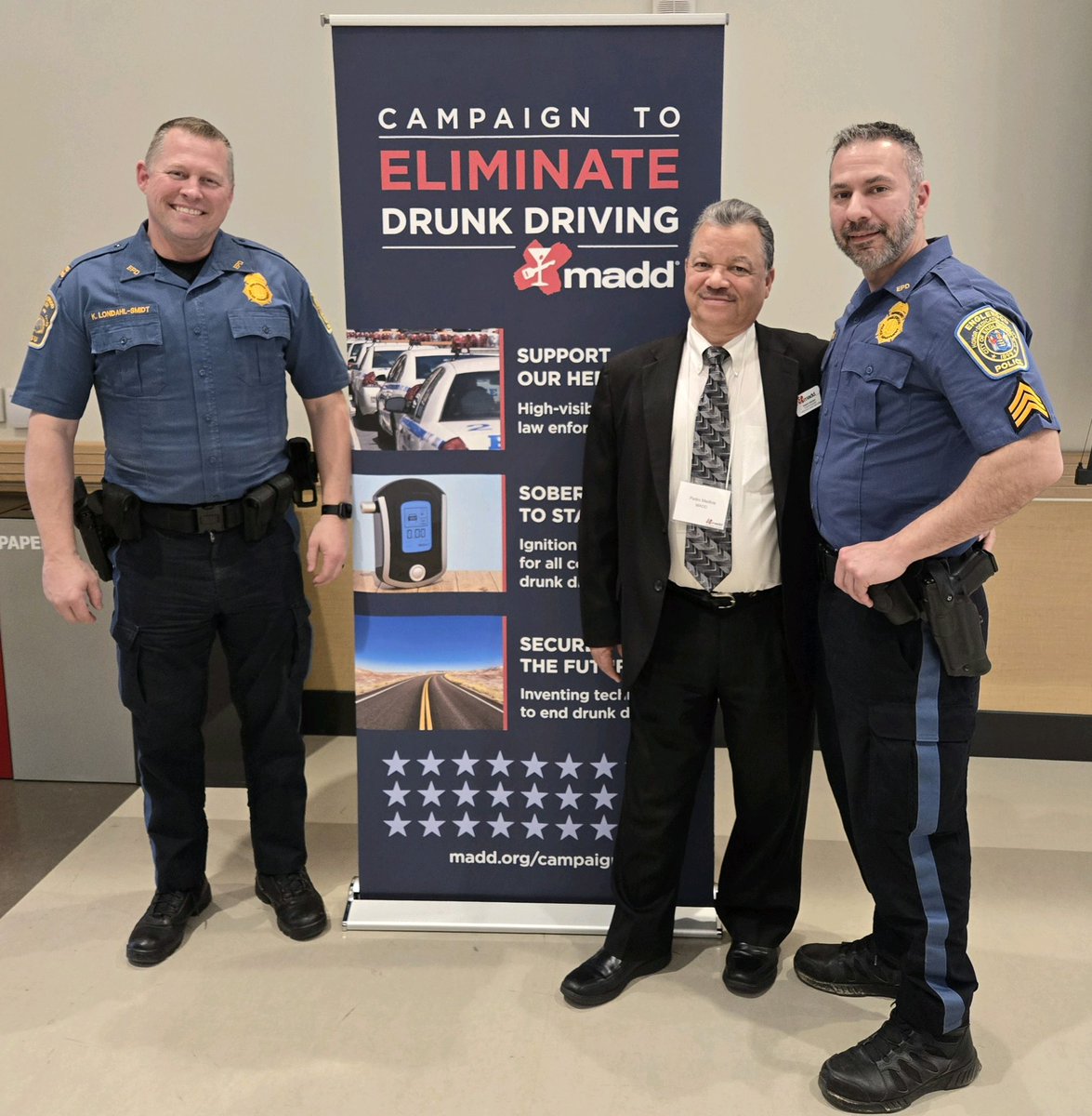 Captain Londahl-Smidt and Traffic Sergeant Ensenat attended the MADD Regional Summit to. We are committed to keeping our community safe from intoxicated and impaired drivers.#ENGLEWOODEXCELLENCE #englewoodpolice #englewood #madd #drunkdriving #nj #newjersey @MADDNational