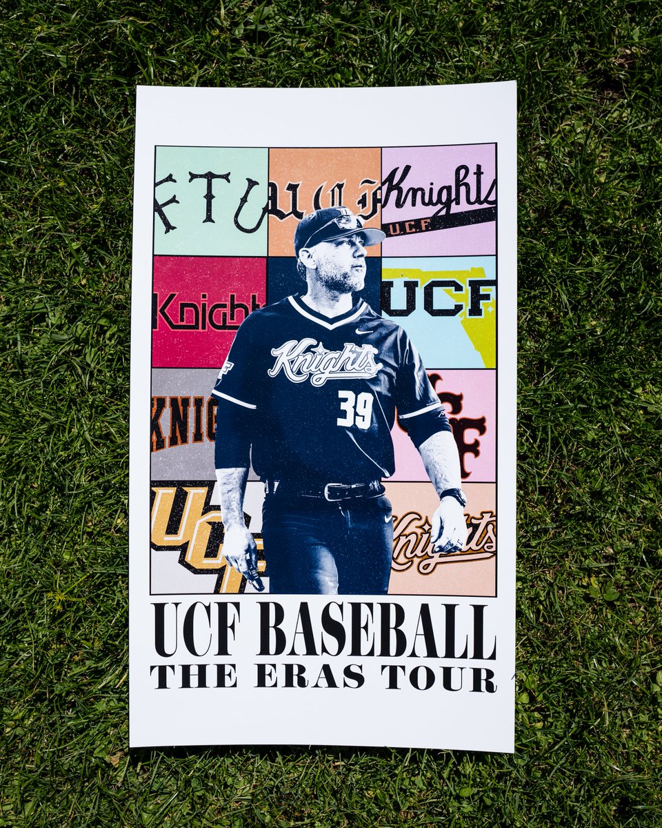 In our @UCF_Baseball era ✨ Celebrate ERAs night with one of these limited edition posters! See y'all Friday at 6PM 🫶