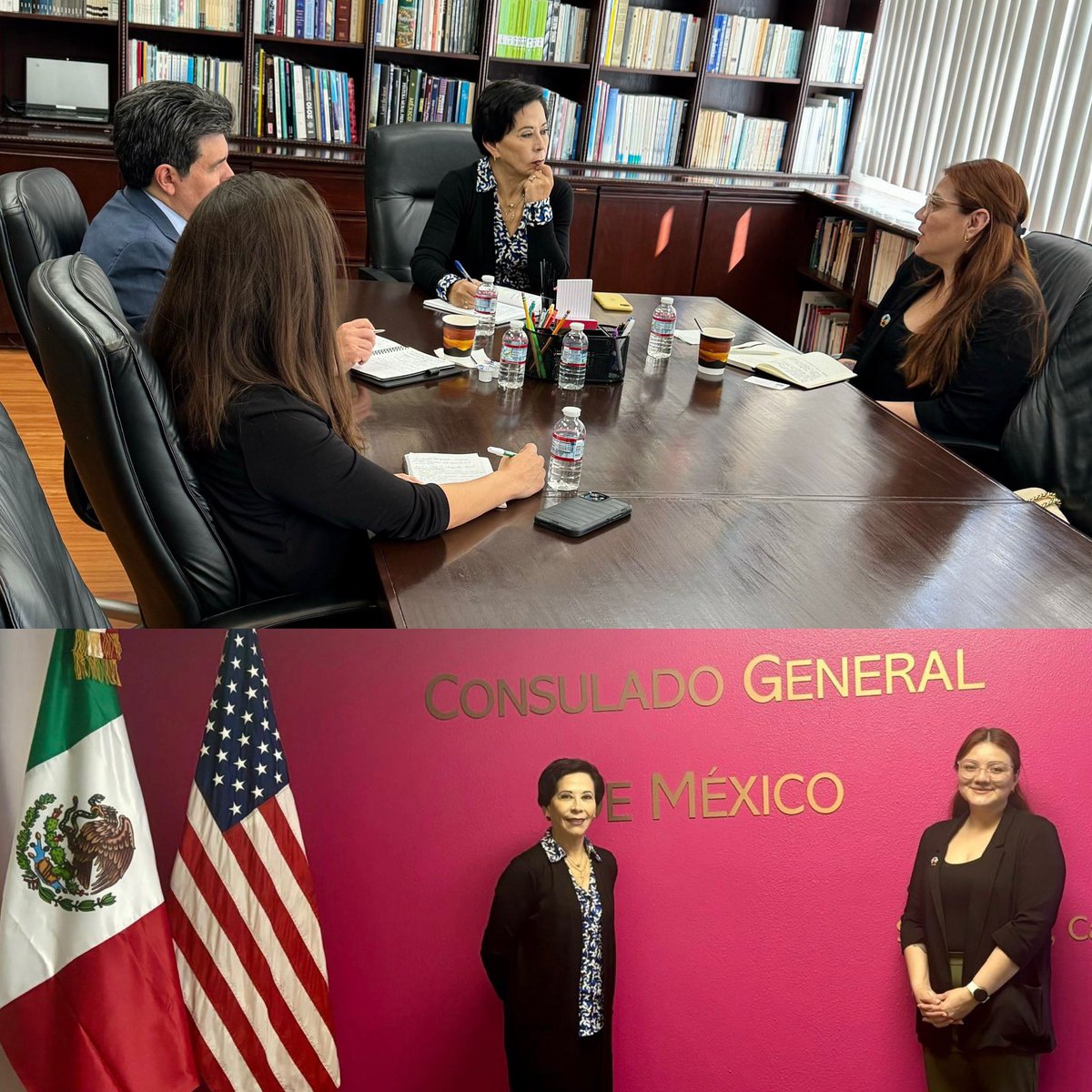 This consular representation and @CHIRLA are longstanding partners in the fight to preserve human rights and dignity. Today our Consul General welcomed @_esme9_ and had a thorough conversation regarding border issues and migration