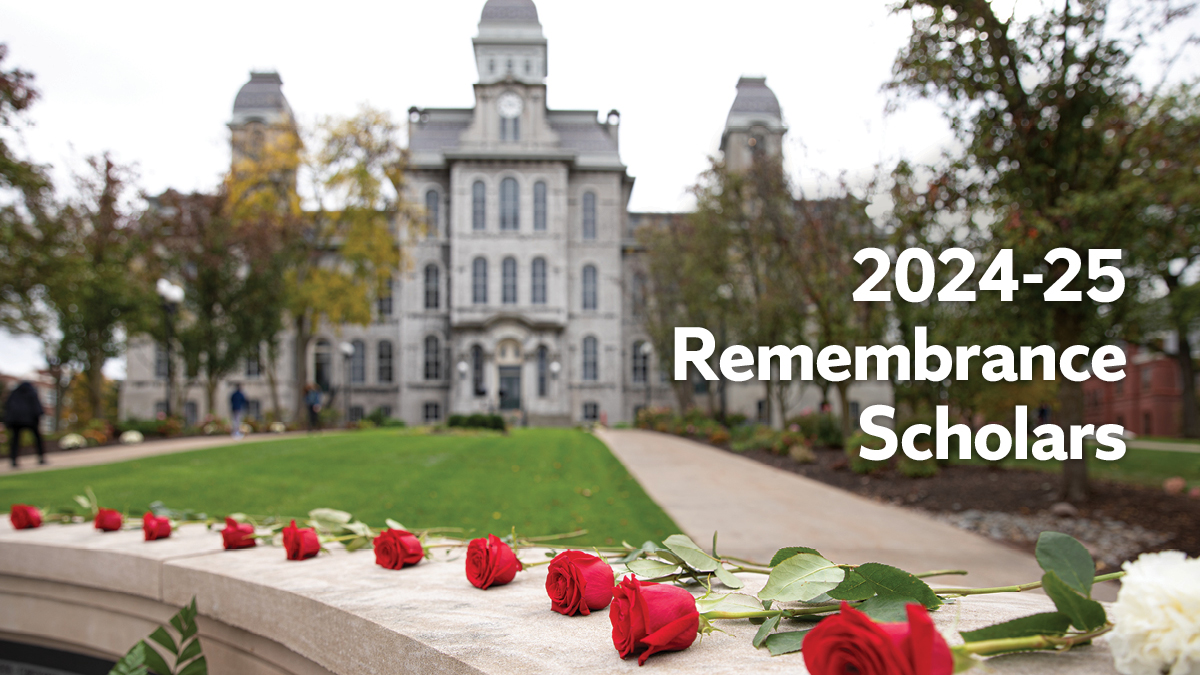 Thirty-five @SyracuseU students were chosen as @SURemembrance. The scholarships, in their 35th year, were founded as a tribute to—and means of remembering—the students killed in the Dec. 21, 1988, bombing of Pan Am Flight 103 over Lockerbie, Scotland. ➡️ go.syr.edu/comms/Remembra…