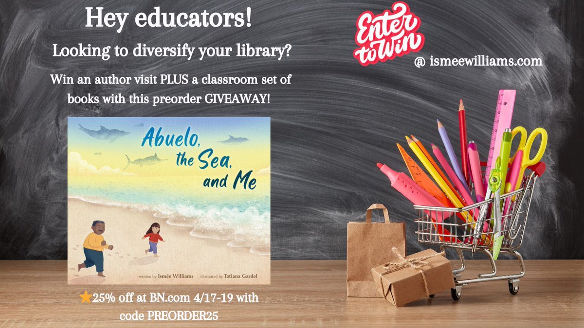 Preorder sale thru 4/19 @ buff.ly/3sCBf3S! Enter the #giveaway at 25% off! 📙📕📗📙 😍 Details on my website: ismeewilliams.com 
#diversebooks #picturebooks #educators #authorvisit #bookgiveaway
@mackidsbooks @barnesandnoble @gardeltatiana @lasmusasbooks