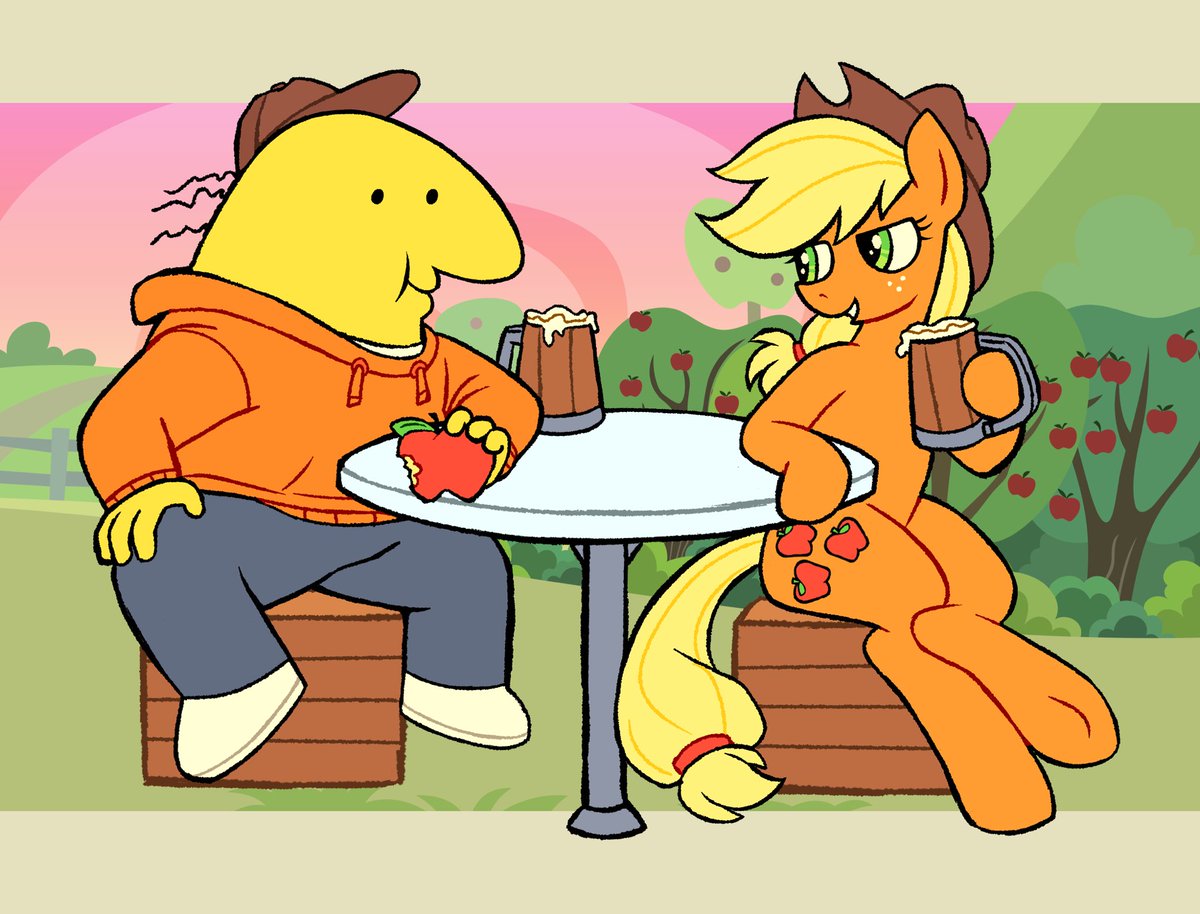 🌈✨ Smiling Friends in Equestria ✨🌈
part 1/? Charlie & AJ have a chat over cider 🍺