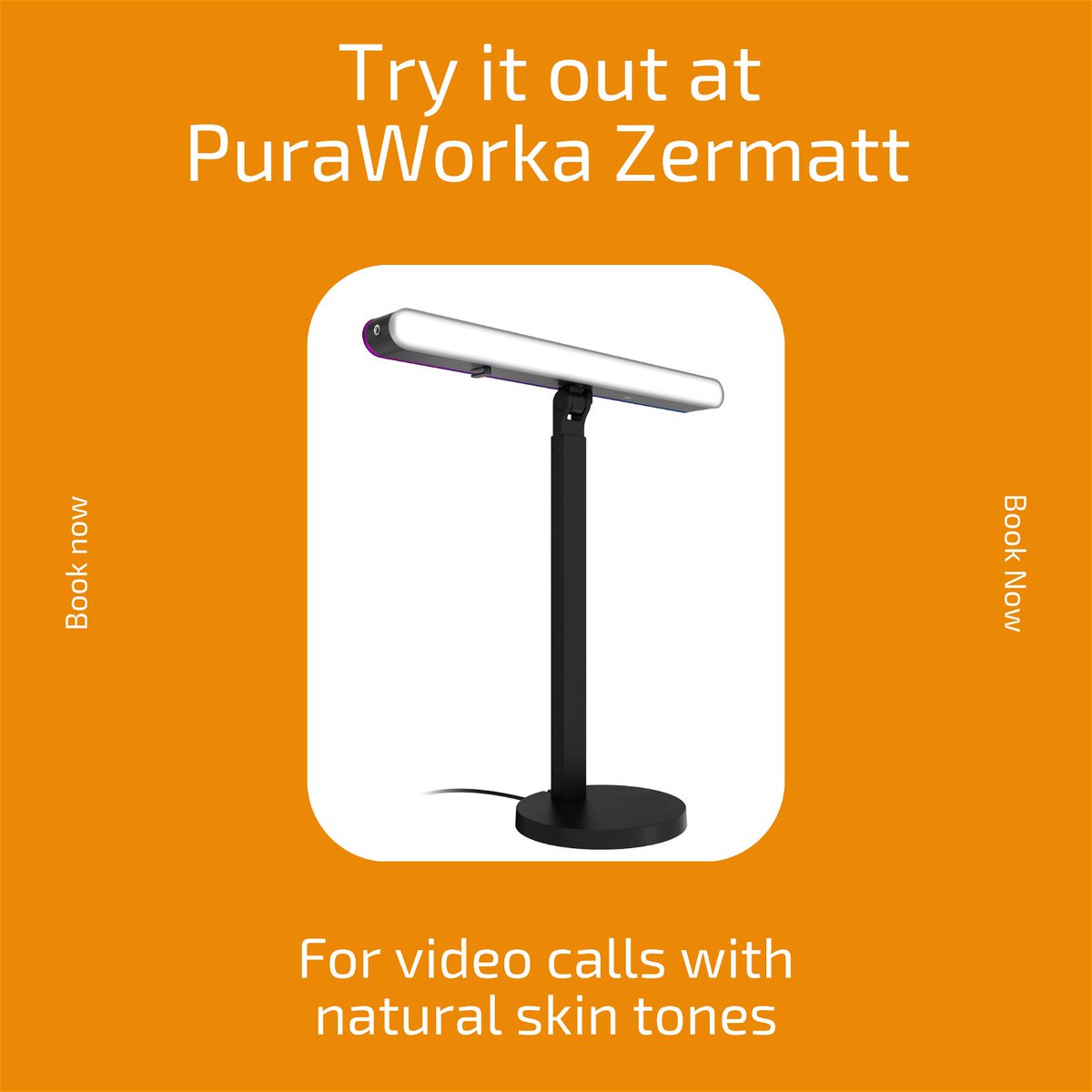 PuraWorka's tweet photo. Level up your video call game with the Litra Beam LX at our co-working space in Zermatt.@hotelzermama
It's all about professional lighting and natural skin tones. 💡🎥

#WorkFromAnywhere #LogitechLife #logitechlitra #coworkingspace #zermatt #videocalls #professionalsetup https://t.co/aCexH5HahS