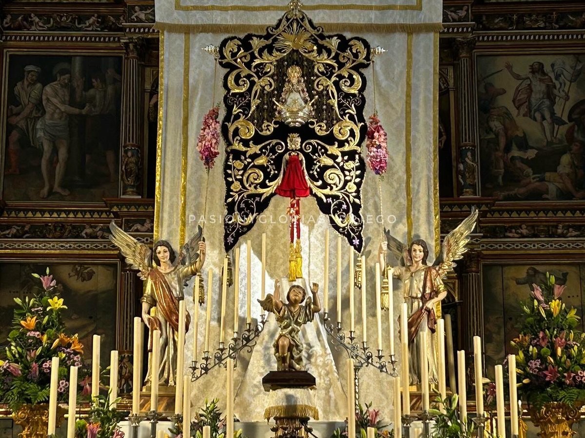 Altar para el Triduo en Honor a Nuestra Señora del Rocío. #Triduo #Simpecado #VirgendelRocio #Cultos #HdaddelRocio #Glorias #PriegodeCordoba