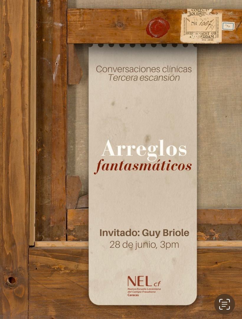 NelcfCaracas's tweet photo. Conversaciones clínicas. Tercera escansión “Arreglos fantasmáticos” Invitado: @GBriole | Inscripciones abiertas. Información nelcfseccioncaracas@gmail.com https://t.co/GEiOIcZbdF