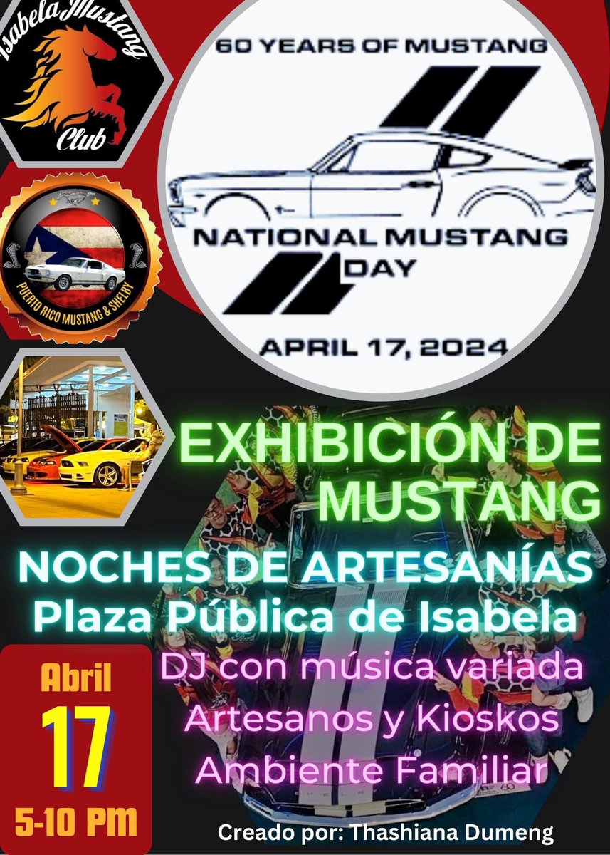 Evento hoy en Isabela 

#evento #depaseo #actividades #mustang #carros #artesanias #isabela #puertorico #melissacubero