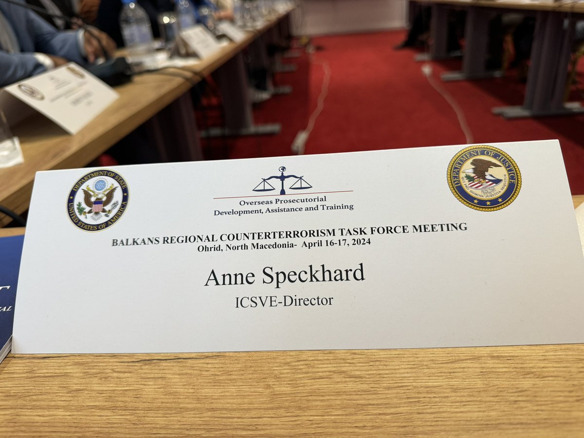 It was a fun two days talking with prosecutors from the Balkans about ISIS repatriations, rehab and reintegration on behalf of US justice and state depts!