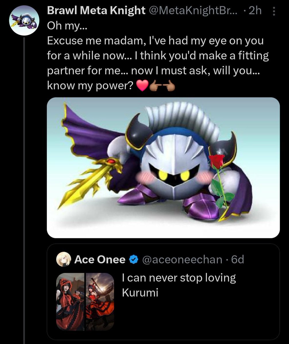 PichuSSBU's tweet photo. @MetaKnightBrawl @SmashBrawlDK You just want a woman so badly https://t.co/leAYDg3EBv