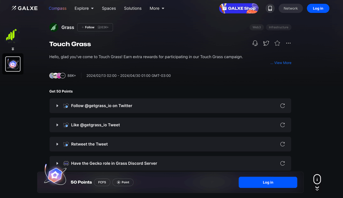 geniuxdefi's tweet photo. 5️⃣ Complete Galxe Campaign   

  ➣ Head to https://t.co/T4B37aByT3………  
➣ Connect Twitter &amp; Finish tasks
  ➣ Earn XP https://t.co/Yu9yRHQc1S