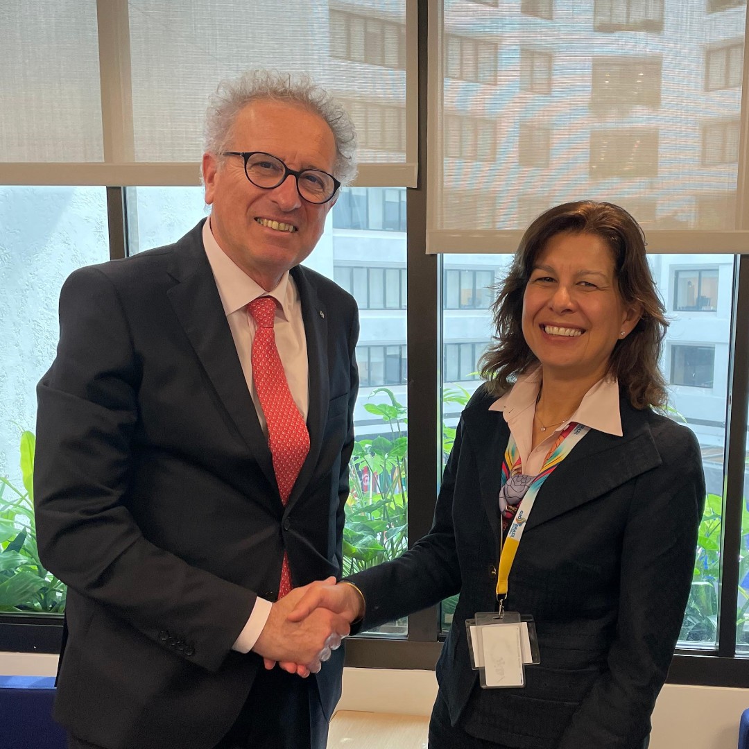 ESM MD @pierregramegna met with @CeylaP_IMF, Director of Strategy, Policy, and Review @IMFNews to discuss how financial stability can be best ensured by institutions in charge of crisis prevention and resolution. #ESMeuro #IMFmeetings