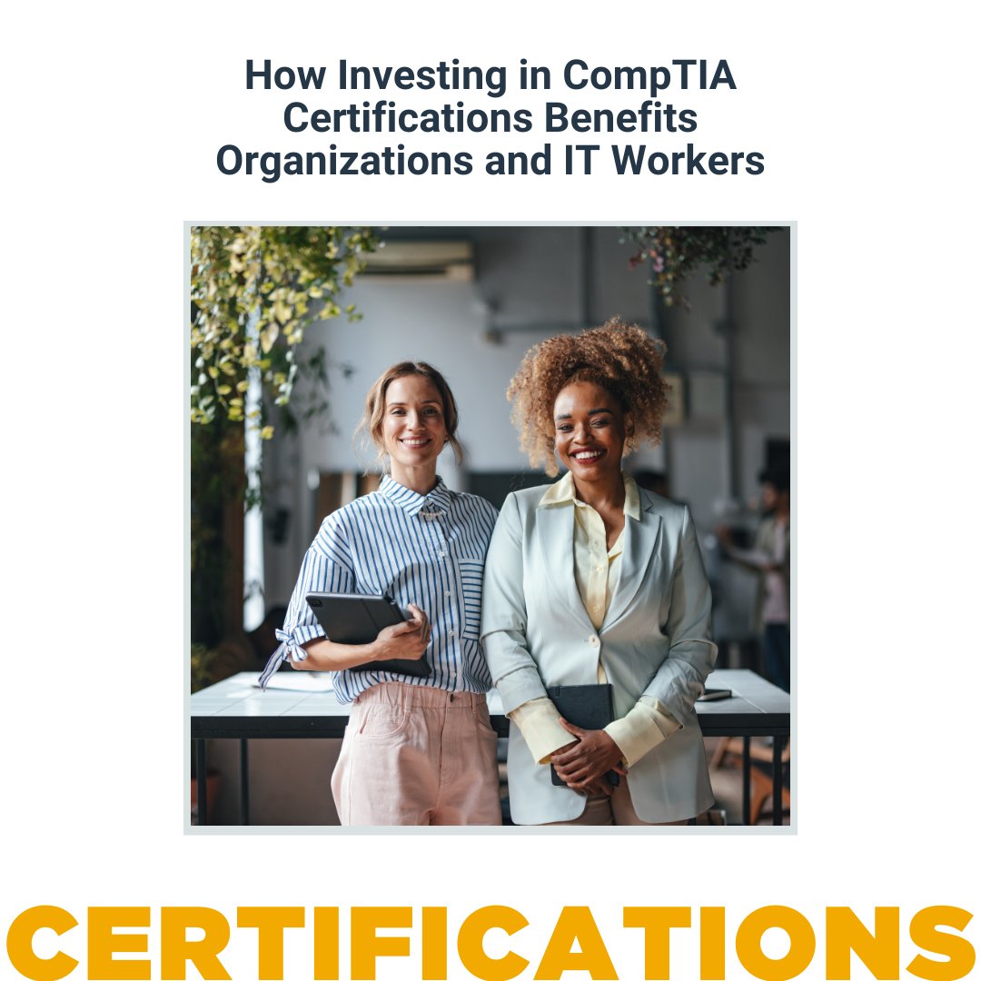 Providing IT professionals with targeted training and #CompTIA certifications can boost your organization’s rate of employee retention and job satisfaction, but that’s not all. Check out these other benefits! ➡️ s.comptia.org/49zFeOs