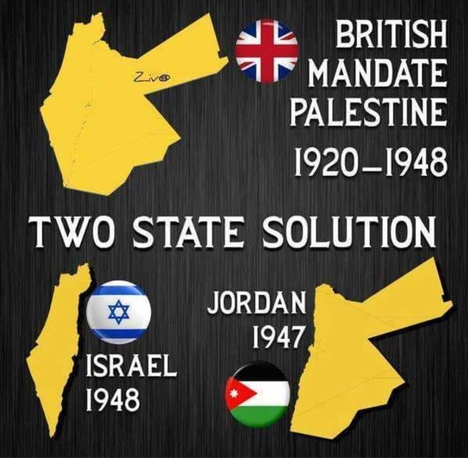 #TwoStateSolution in #British Mandate #Palestine.

Still the #Arabs (in fact #Arabised) got bigger portion of the British Mandate Palestine than the #Jews.