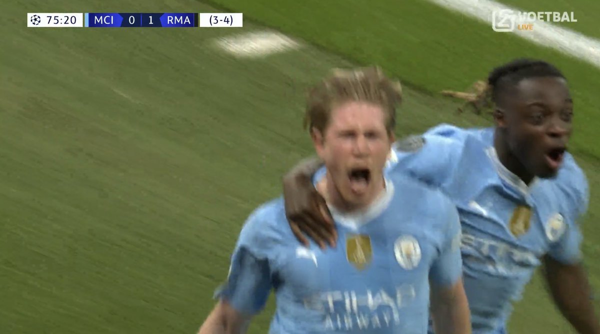Kevin De Bruyne levels it! Manchester City 1-1 Real Madrid #3SportsGH
