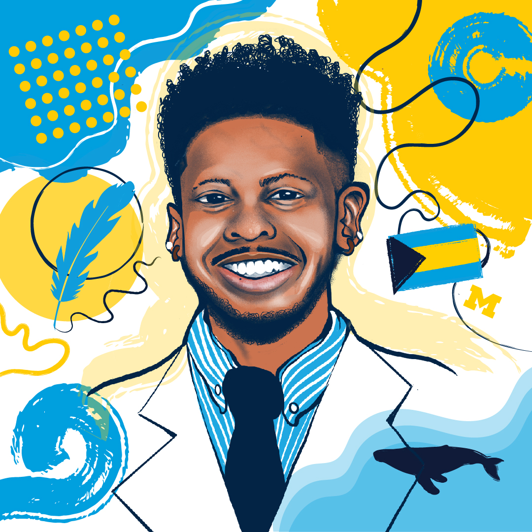 'We all come to med school to succeed & do the best we can. I think that pressure can get to a lot of us and makes us really feel that imposter syndrome.' M4 Donovan Inniss and incoming #EmergencyMedicine resident @MassGenBrigham. 

#DrawnToMichigan 🧵(1/6)