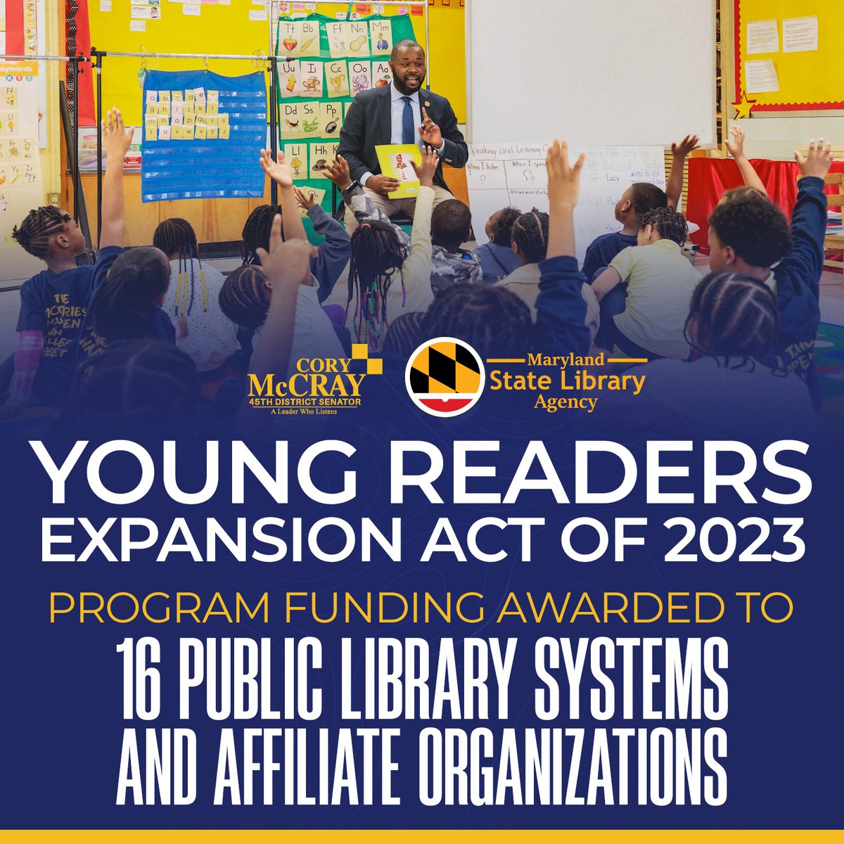 Thanks to @GovWesMoore’s support, Enoch Pratt & 15 other libraries are spreading literary magic to thousands of young scholars. Each month, our youngest readers receive a free book, 🙏🏾 to the Young Readers Expansion Act. Shout out to @mkorman for spearheading this bill with me!