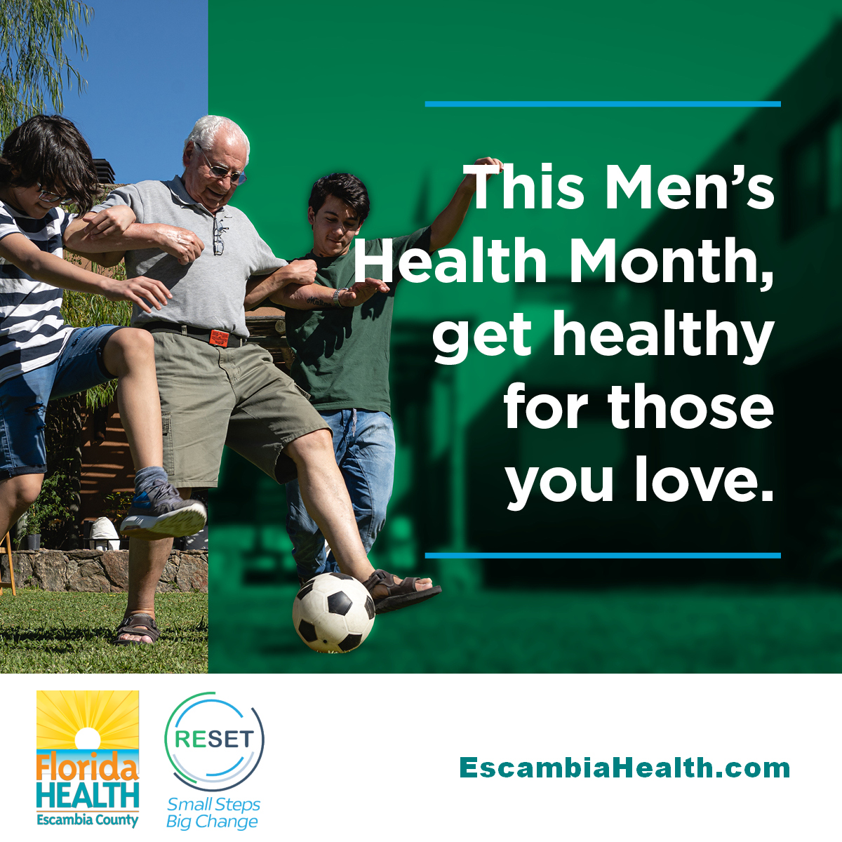 HealthyEscambia's tweet photo. #Escambia We get it, you’re a busy guy. Maybe you’re not too focused on your health. But did you know 1 in 3 Americans has prediabetes? Visit https://t.co/HWp1sAmcuv to find out if you might have prediabetes today. #MensHealthMonth #RESET #MHHE https://t.co/r3D2mt0CYo