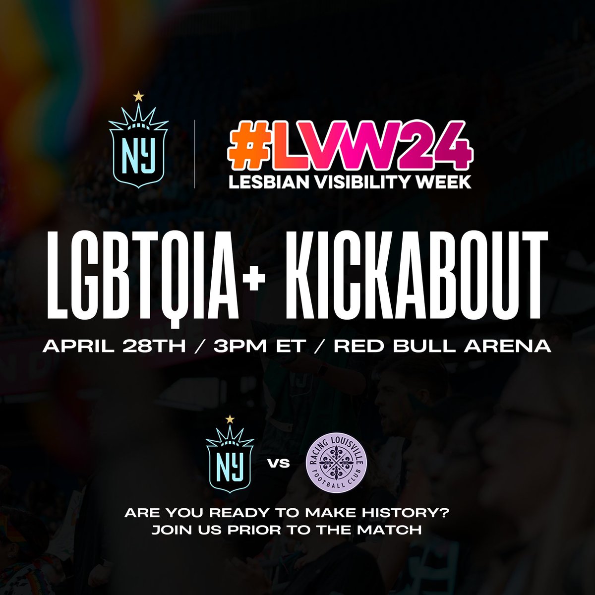 Where everyone belongs to play in the beautiful game ⚽️ In partnership with @LesbianVisWeek, join the fun and celebrate with us on inclusivity in the world of soccer. RSVP through the link in our bio. 🖤 #LVW24